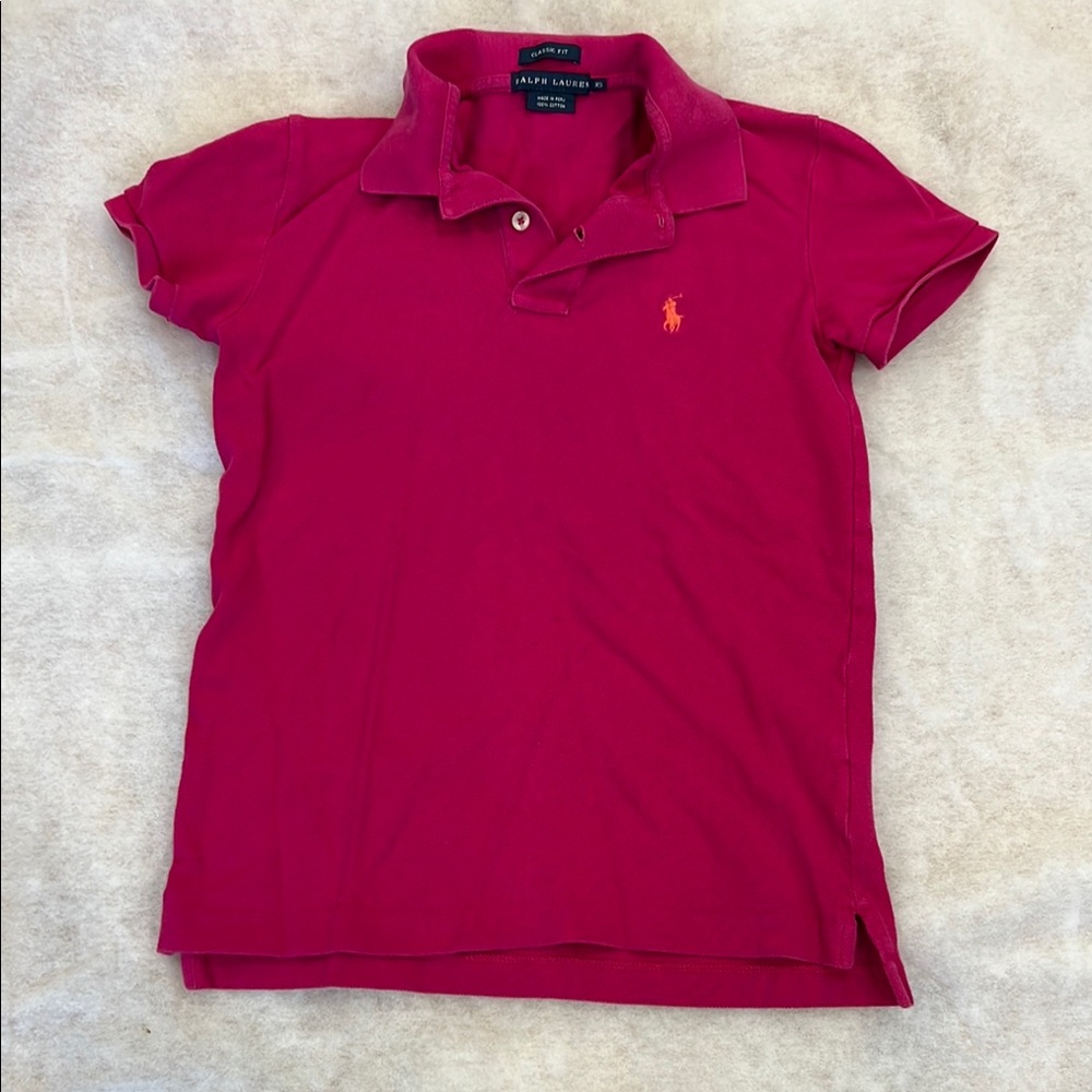 Ralph Lauren Pink Short Sleeve Polo Tee